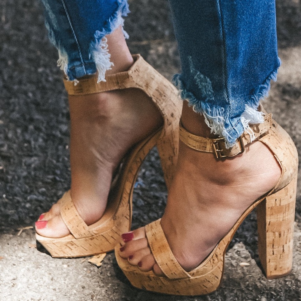 Cork Platform Heels